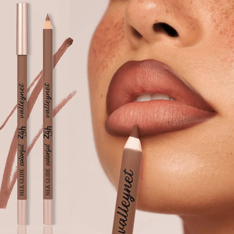 6本セット リップライナーセット アイライナーセット ヌードブラウンコレクション 長持ちマット防水リップスティック 2 in 1 アイライナー＆リップライナー