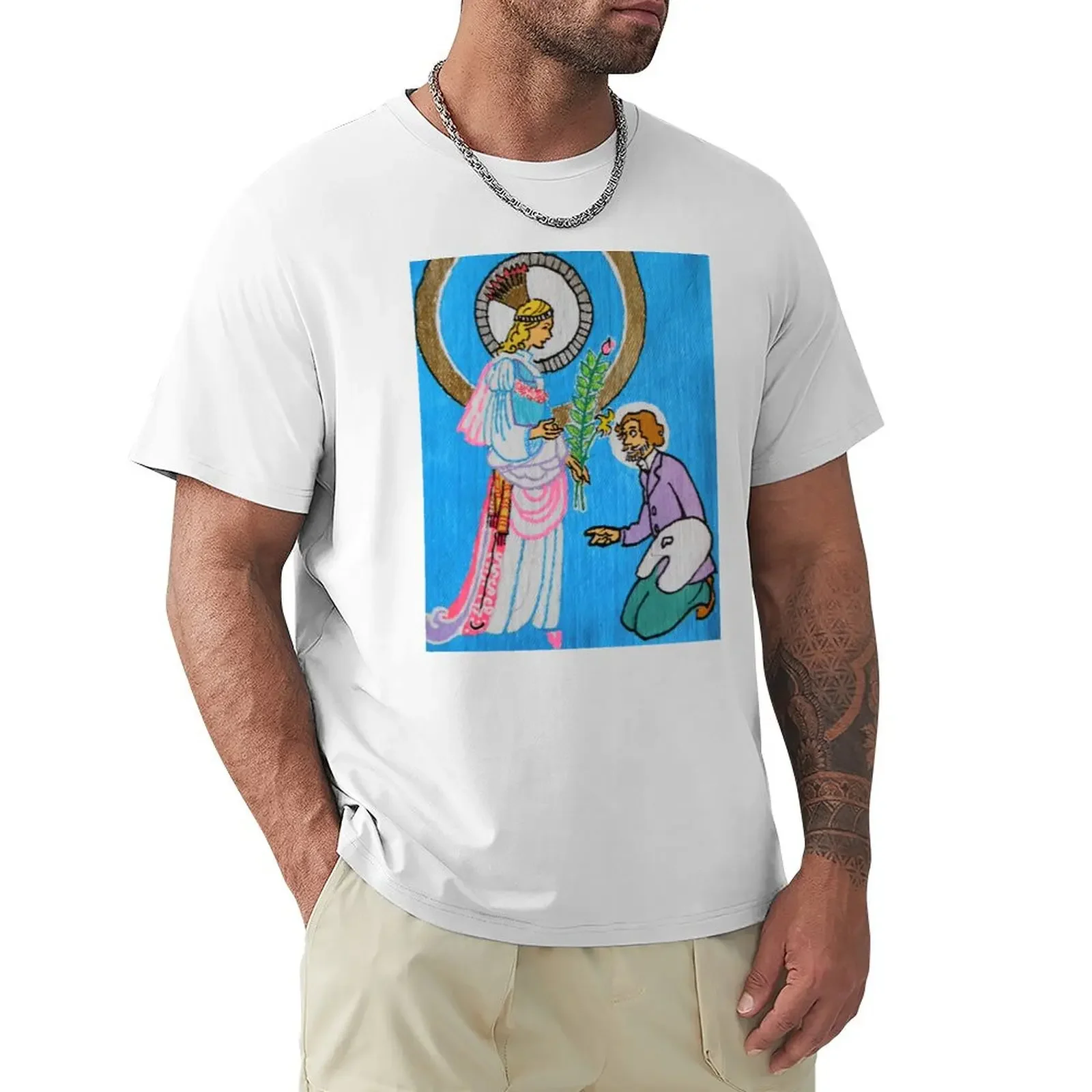 Consoling Virgin by James Ensore and Recreated by Fearxx R. Thompson T-Shirt summer clothes t shirts for men graphic