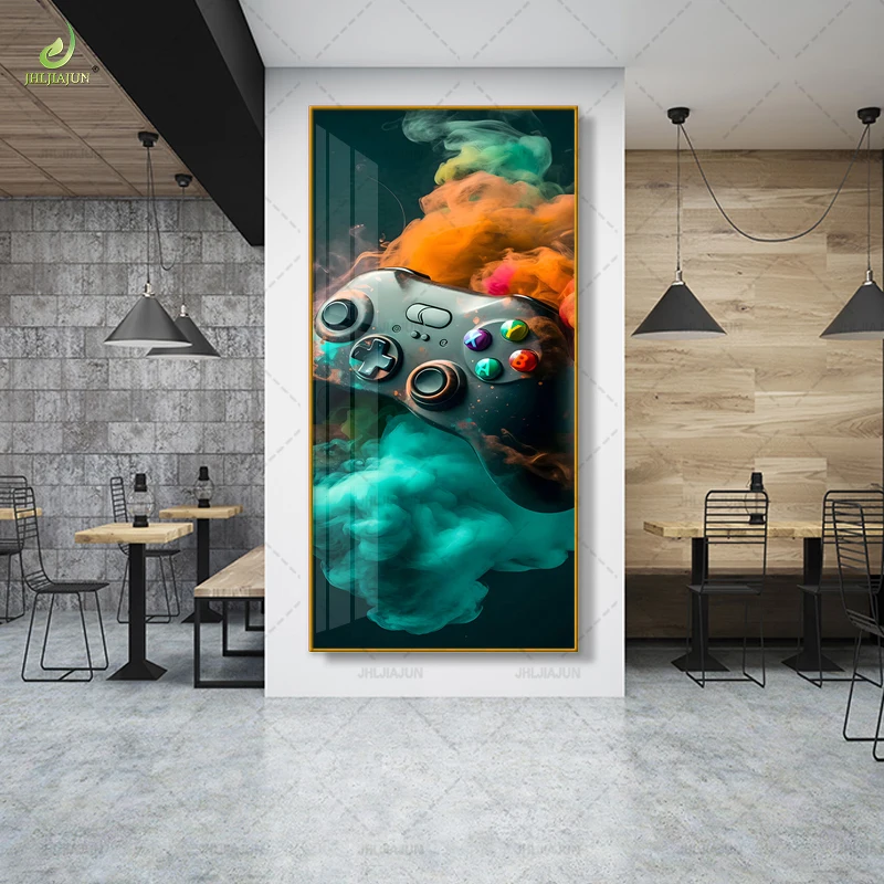 Modern minimalist living room decoration painting with water droplets, leaves, porcelain murals, corridor hanging paintings