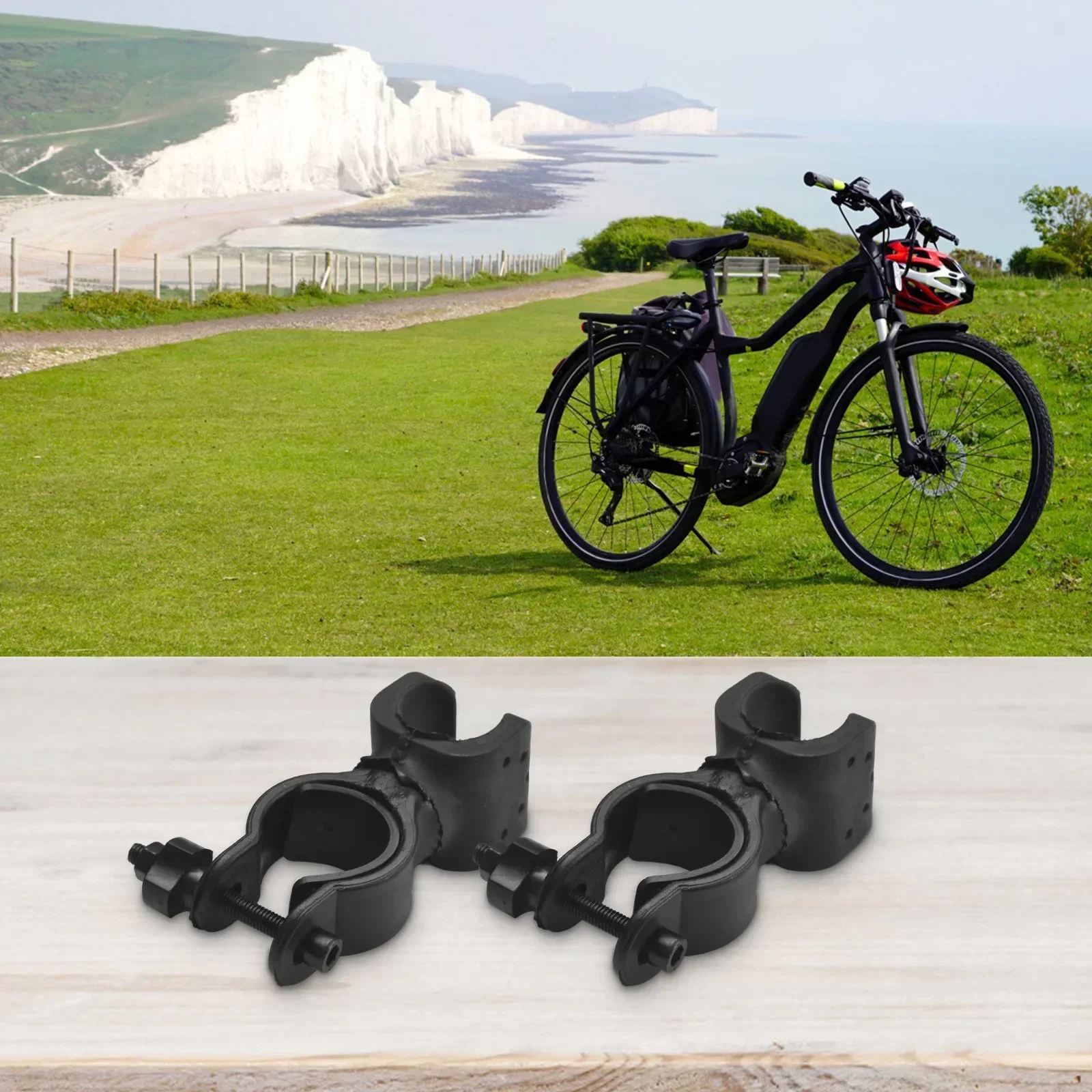 Bicycle Light Holder 360 Swivel Lamp Holder Night Rides Cycling Sessions High-Quality PP Material Versatile Compatibility