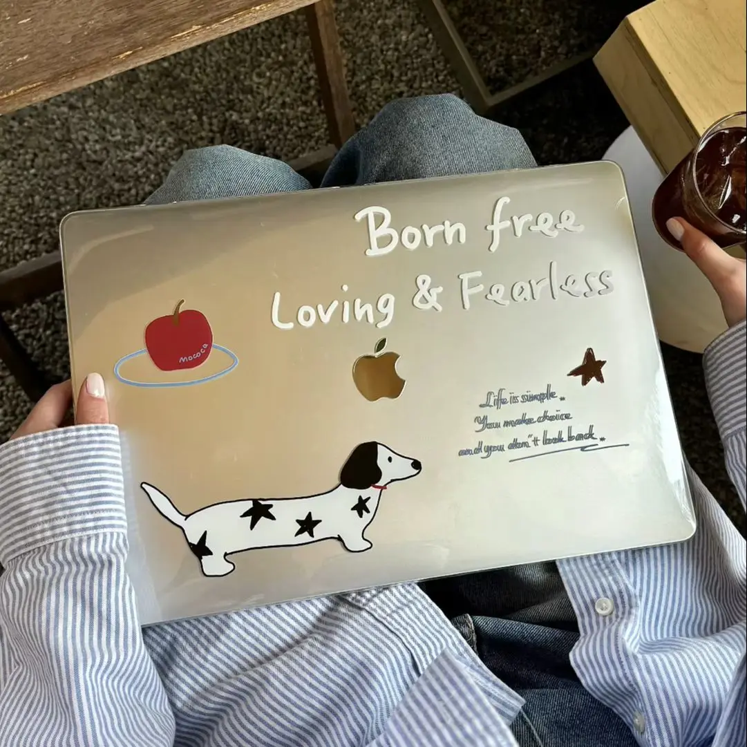 Apple Spotted Puppy Crystal Laptop Case For Macbook Air 13.6 M4 NEO 15 M3 Hard Cover For Mac Book Pro 13 M1 M2 14 M4 M5 16 Cover