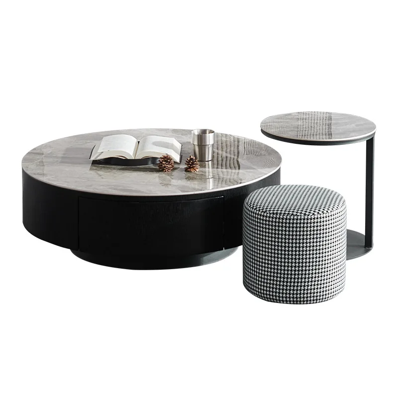 

Round, coffee table, telescopic, TV cabinet, Nordic, light luxury, modern, simple, exquisite, storage