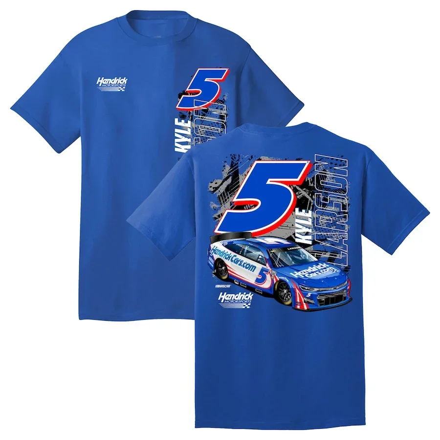 Kyle Larson 5 Motor Sports Racing Men's Athletic Lightweight Cotton Classic Short Sleeve Crewneck T-Shirt Tee Shirt