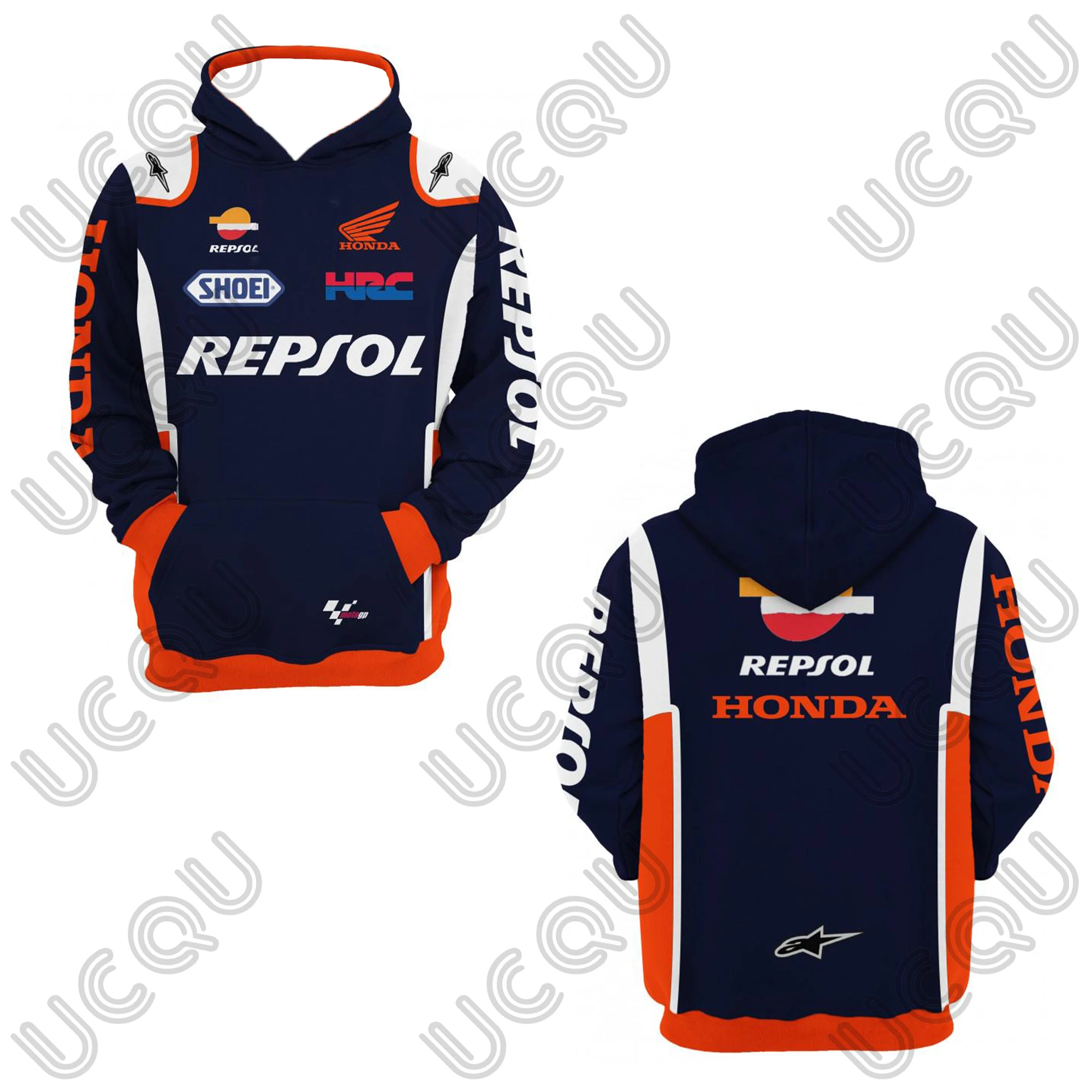 

2025 Men Honda HRC Racing Hoodies Apring Autumn Locomotive Style Sports Casual Hooded Sweatshirt Men Women Motorcycle Clothing