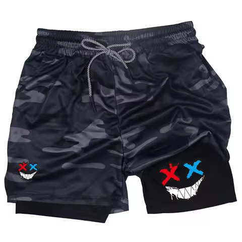 2025Men Running Shorts 2 In 1 Double-deck Sport Shorts Sportswear Gym Fitness Short Pants Training Jogging Bottom Men's Clothing