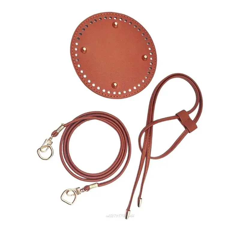 X5XA حقيبة ظهر مصنوعة من جلد البولي يوريثان، أدوات صنع حقائب كروشيه منسوجة يدويًا، حقيبة برباط سفلي