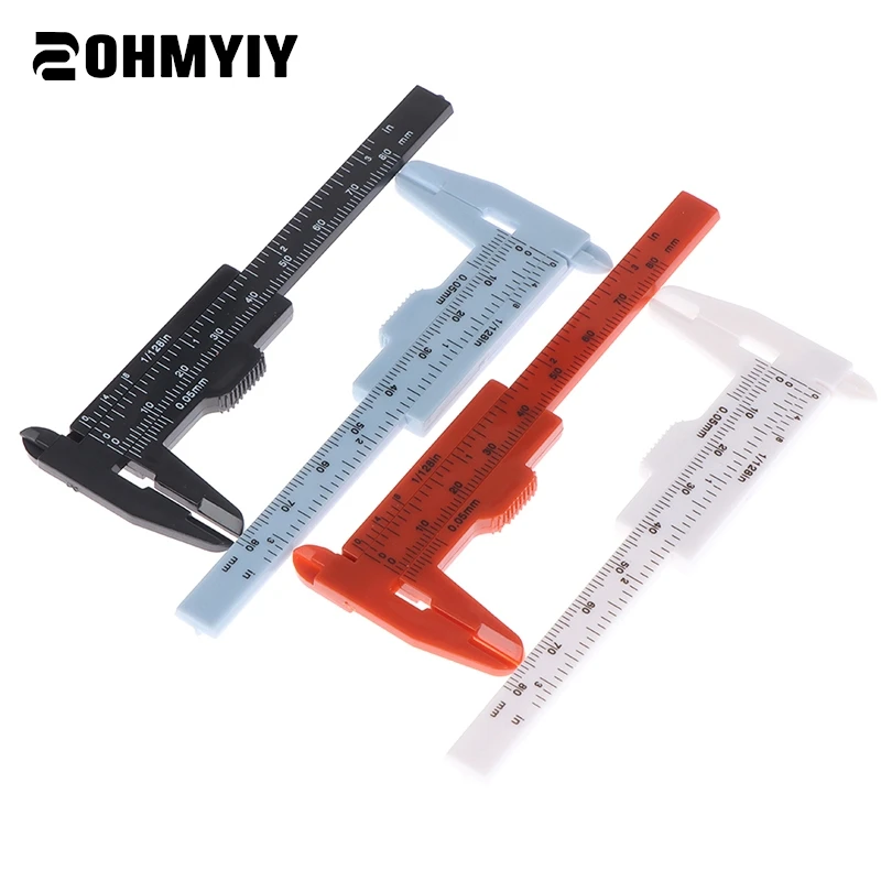 Portable Double Scale 80MM Plastic Eyebrow Measuring Vernier Caliper Caliper Ruler Plastic Permanent Makeup Measurement Tools