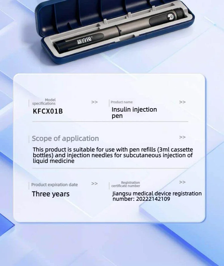Insulin-Pen Bidirektional Einstellbare Dosierung Tragbarer Injektionspen Passend für 3ml Kassettenkartusche für Diabetes-Pflege Schönheitsinjektionen S – Detail 9