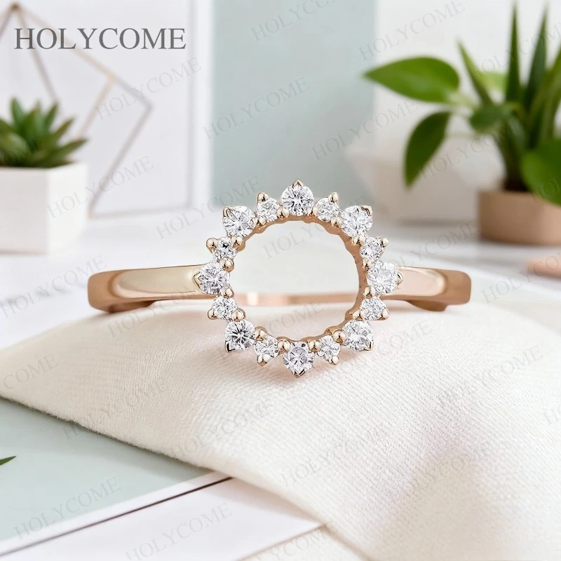 

Кольцо с ореолом подсолнуха на заказ, фиксированный размер, дизайн S925, 10 К/14 К/18 К, ювелирные изделия, подарки на годовщину свадьбы, день рождения для женщин и мужчин, подвески