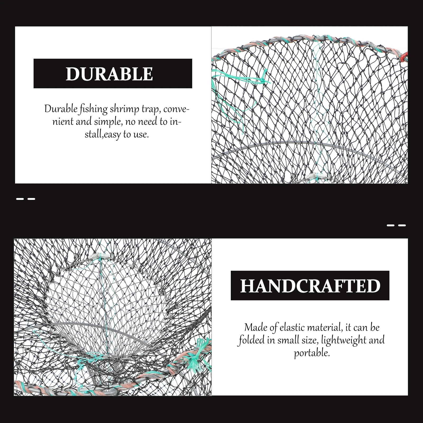 

Crab Fishing Net Nets Trap Bait Cage Foldable Shrimp Lobster Line Portable Traps Collapsible