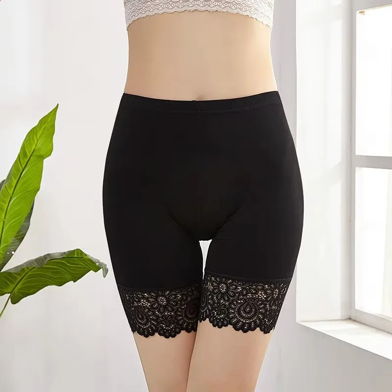 40KG-80KG Women Plus Big Size safety Pants soft and comfoalMaterial Shorts with Lace Panties