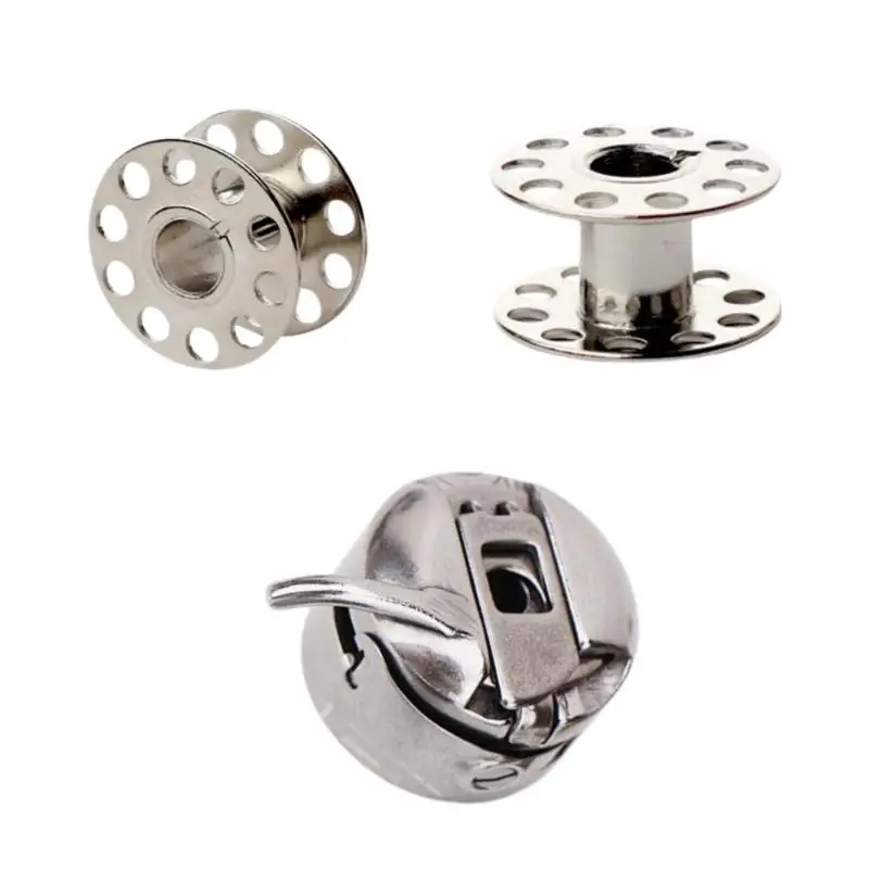 3Pcs Set Household Sewing Machine Bobbin Case Metal Bobbins Sewing Tools Brother Janome Singer Accessory