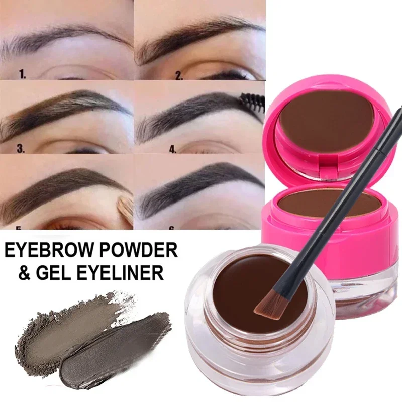 Waterproof Eyeliner Eyebrow Cream Enhancers Long Lasting Eye Brows Gel Makeup Brown Black Tinted Liquid Eyebrows Tint with Brush