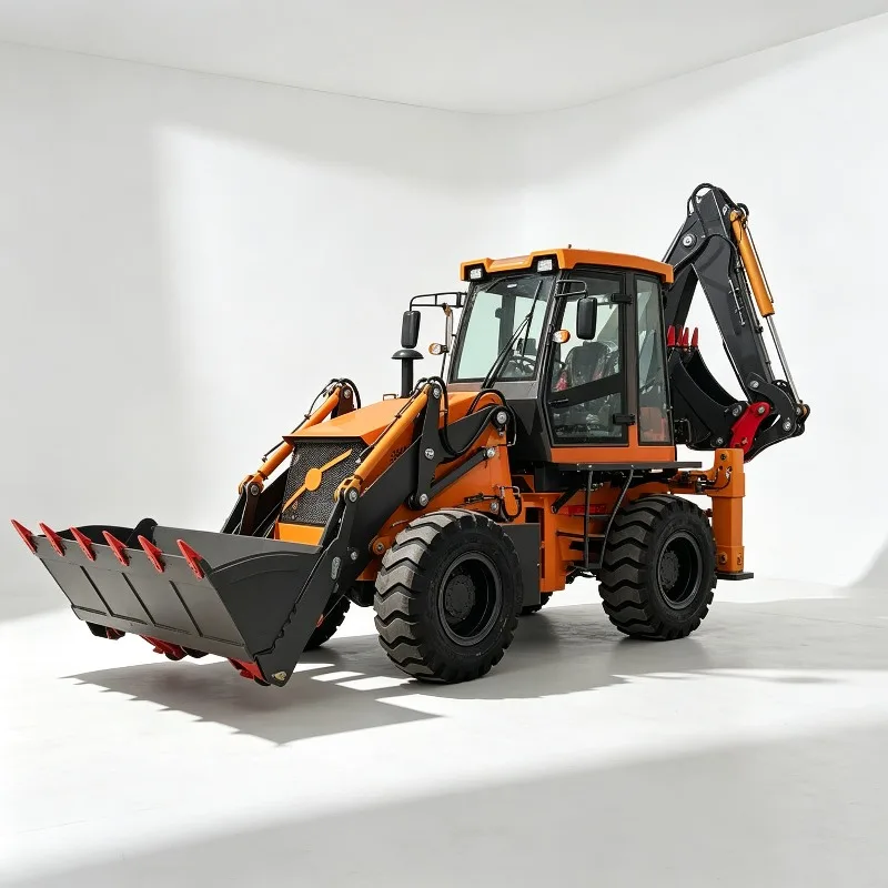 Mini Crawler Backhoe Loader Small for Excavator Loader Wheel Digger Front End Loader Rear Backhoe Arm Farm Construction