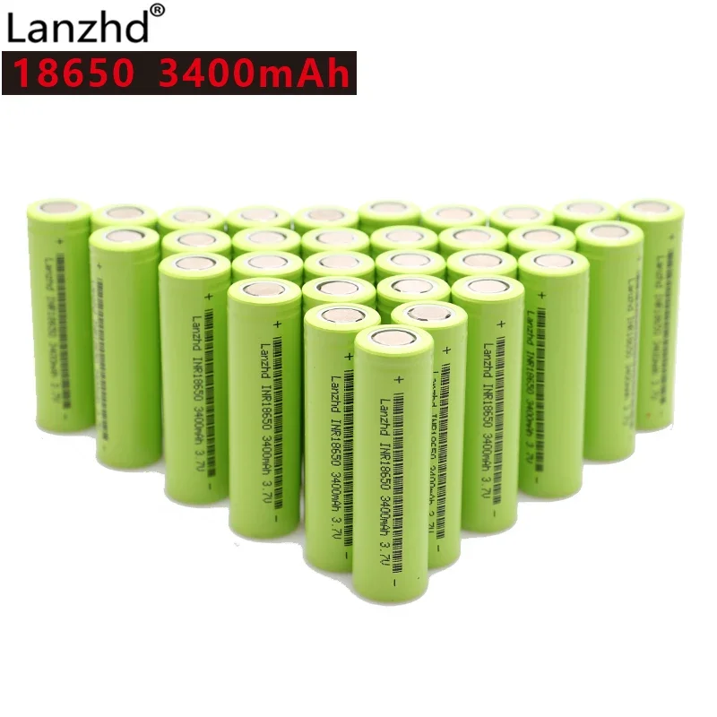 NEW 18650 3.7V 3400mAh Original INR18650 rechargeable li-ion 30a large current Battery For Laptop mobile power notebook (10-40)