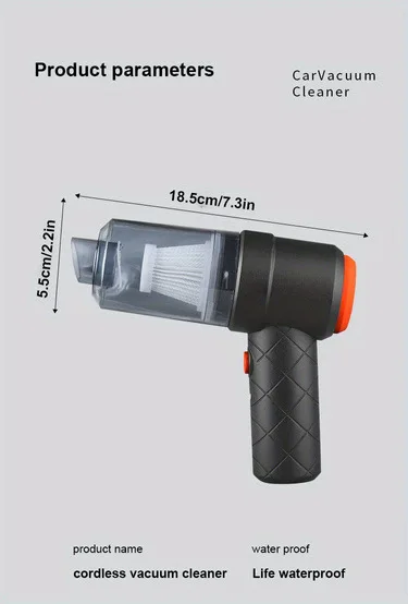 Car Vacuum Cleaner Suction and Blowing Integrated Portable Wireless Charging High-Power Handheld Vacuum Cleaner for Home Use