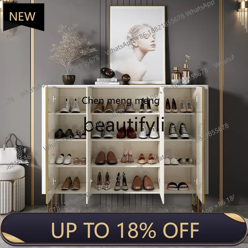 

P178 Modern simple rock slab shoe cabinet Italian-style porch cabinet storage decorative partition household