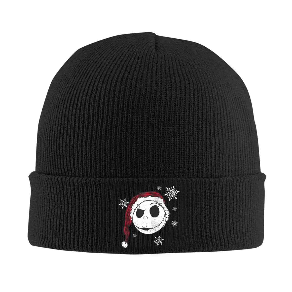 Nightmare Before Christmas Snowflake Holiday Bonnet Hats Beanie Hats Xmas Gift Skullies Beanies Men Women Sport Warm Soft Cap