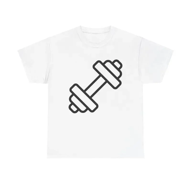 Minimal Dumbbell T Shirt gym fitness workout bodybuilding muscle strength art
