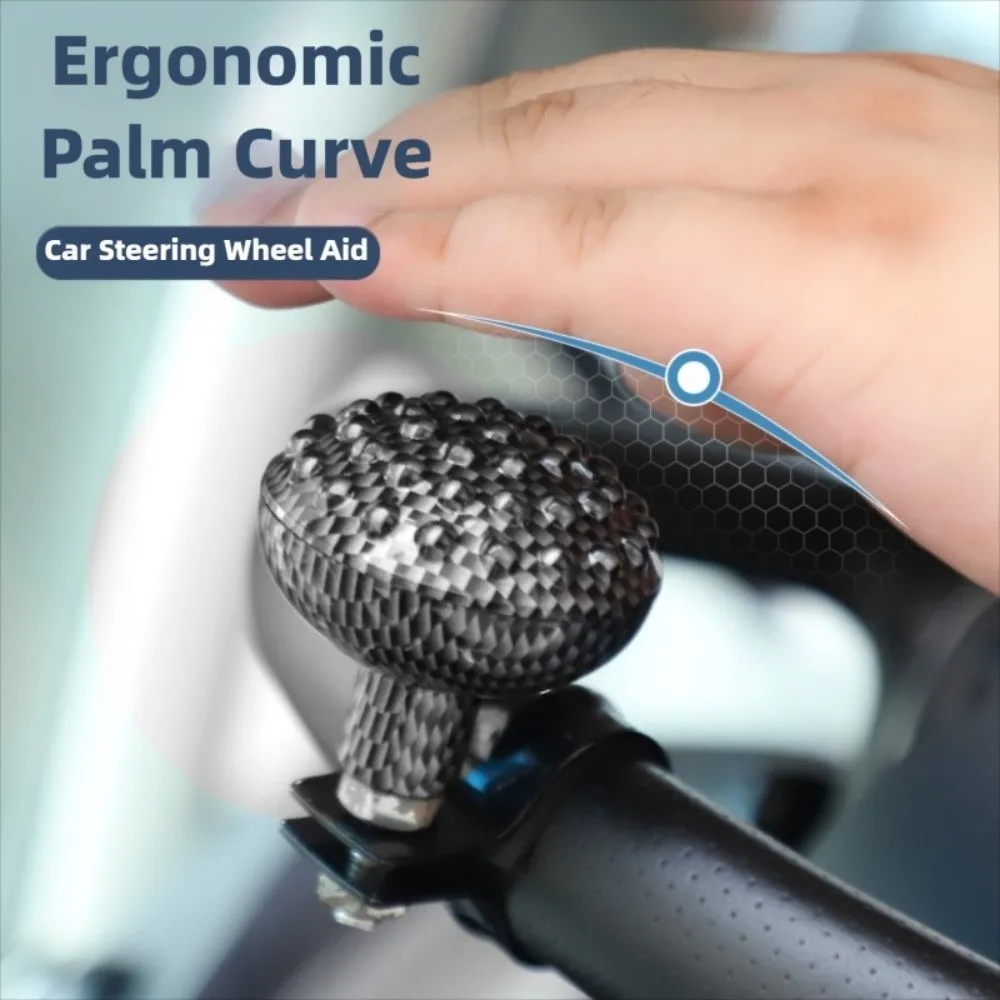 ABS Steering Wheel Spinner Knob Rotating Adapter Steering Wheel Ball Handle Black Car Turning Car Accessories Automobile