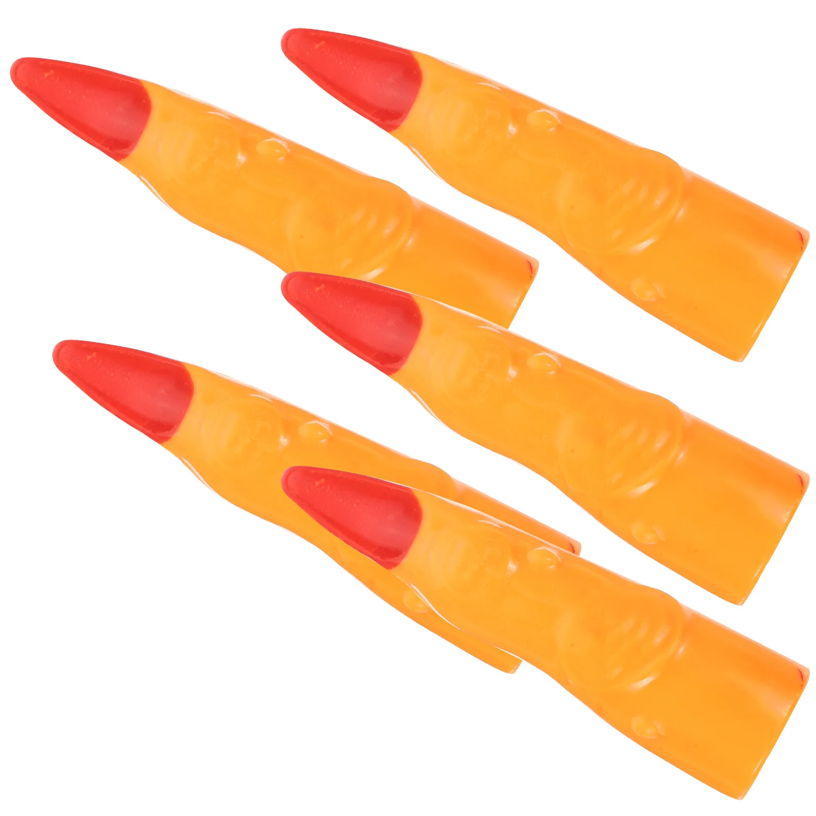 5 pezzi di plastica dita di strega finte puntelli cosplay di Halloween coperture per dita spaventose scherzo di partito dita finte dita di strega di Halloween