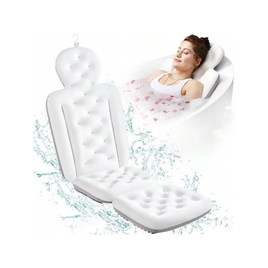 

Full Body Bath Pillow For Bathtub Thick Bathtub Cushion With Laundry Bag Luxury Tub Pillow For Bath For Headrest Neck And Back
