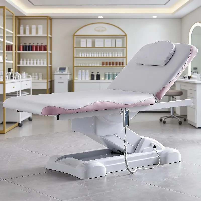 Adjustable Lift and Fall Salon Head Spa Electric Beauty Bed Massage Table Facial Bed
