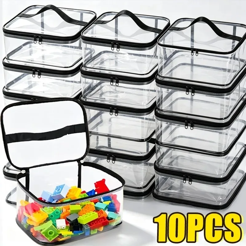 Thicken Waterproof PVC Bag Extra Large Clear Storage Portable Organizer Cosmetics Unisex Toys Travel Reusable Transparent Pouch