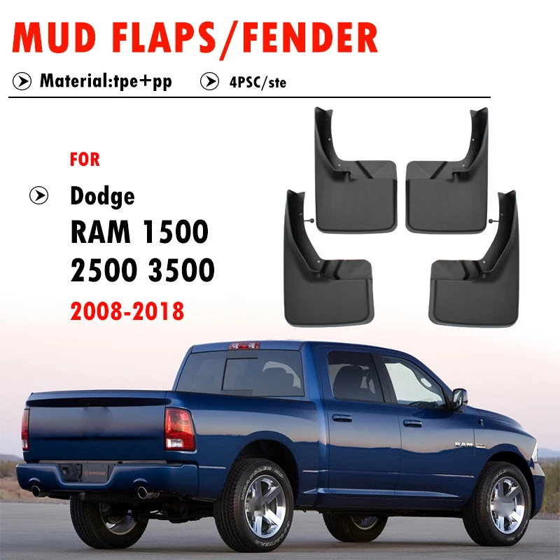 

Брызговики для DODGE RAM 1500 2500 3500, защита от грязи, автомобильные аксессуары, 4 шт., 2008-2018 гг.