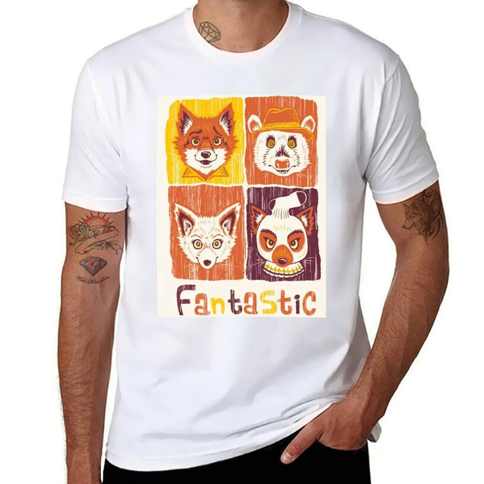 

Fantastic Mr Fox Goodies T-Shirt Retro Graphic Print T-Shirt