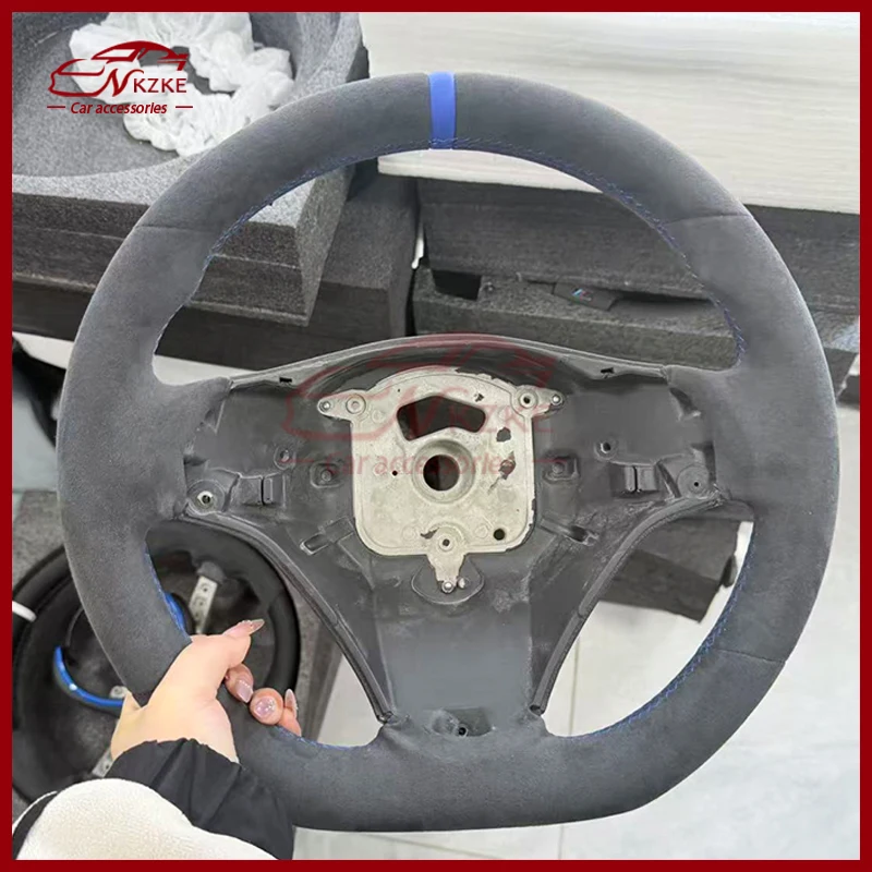 Geeignet für BMW M Sport M3 E90 E91 E92 E93 E87 E81 E82 E88 X1 E84 Lenkrad mit individuellem Anti-Rutsch-Wildledergriff
