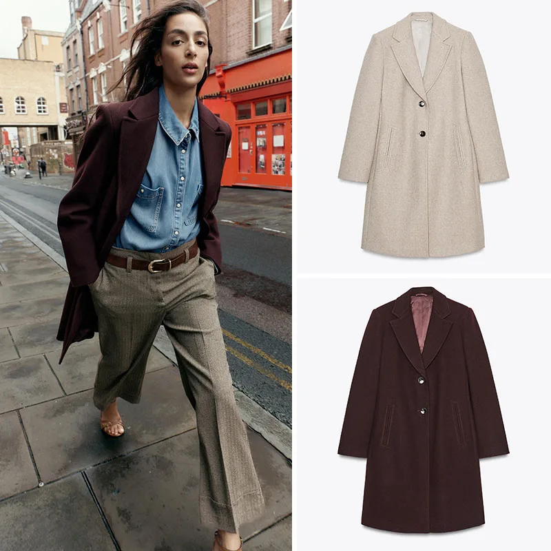 Soft Shoulder Pad Coat New Autumn Women's Casual Style Standard Version Outerwear Regular Length Other Material 100% Ladies J...