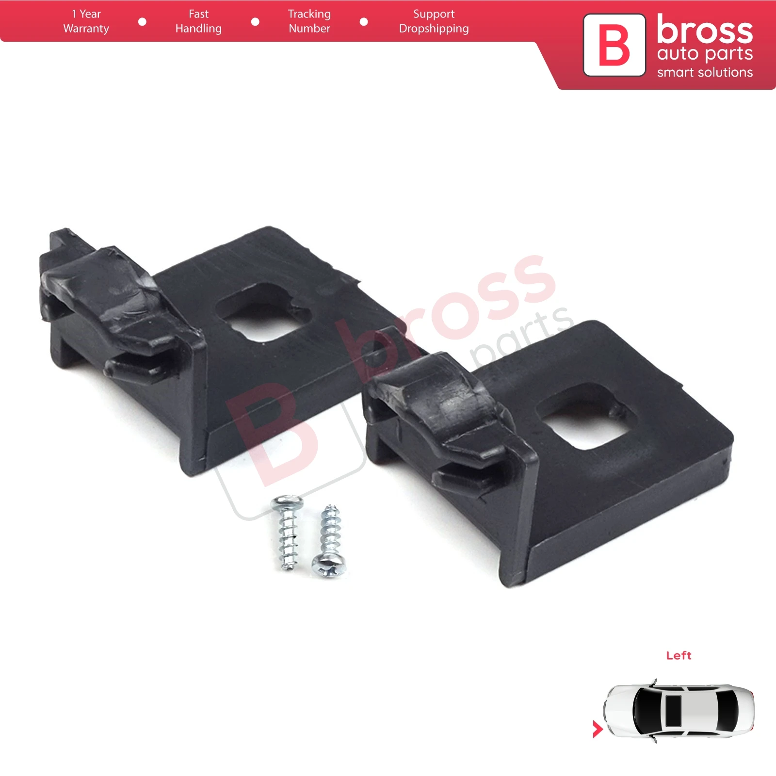 BHL26 Left Headlight Holder Mount Repair Bracket Tab Set for VW Touran MK1 2003-2010 Caddy MK3 2004-2010 Pre-Facelift 1T0998225