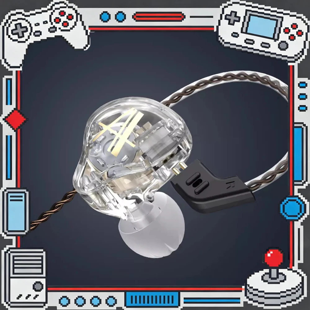 CCA CA2 Wired Headphones 10MM Drive Unit Esports Headset Effective Noise Isolation Of Acoustic Tuning Light Weight For Gifts
