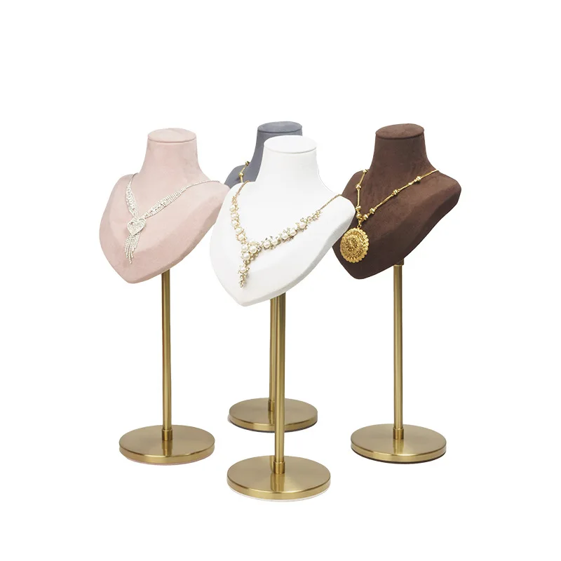 Portrait Model Necklace Display Stand Showcase Jewelry Display Rack Counter Necklace Storage Holder Live Streaming Shooting Prop