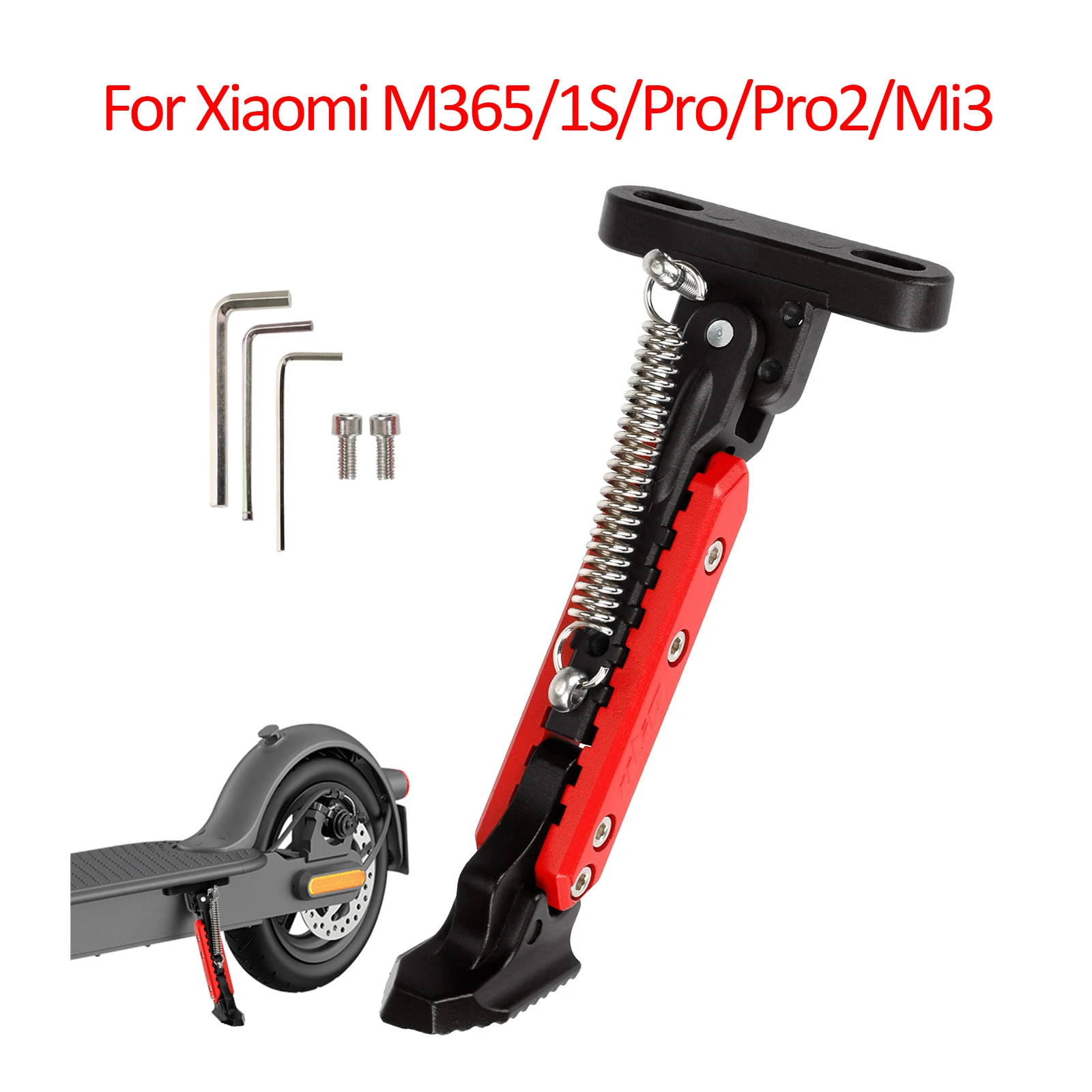 Ulip Scooter Upgrade V2.0 Fußstütze Erweiterbarer Seitenparkständer für Xiaomi/Max G30/Zero/Kaabo/Vsett 9 Elektroroller