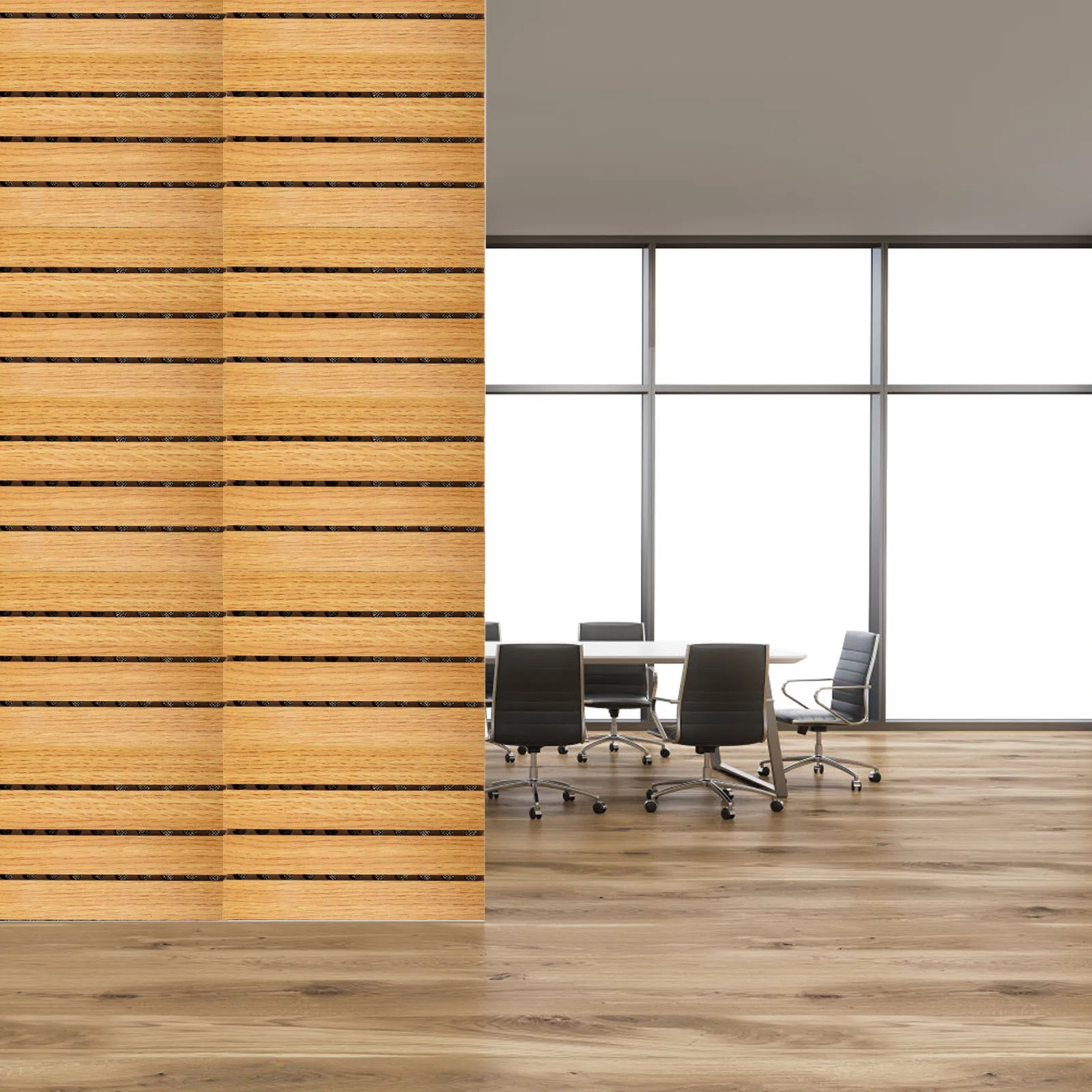 

Wood Perforated Sound Absorbing Board Acoustic Wall Panel Noise Reduction Gym Decor Sound Proof Material Insulation Slot Boards