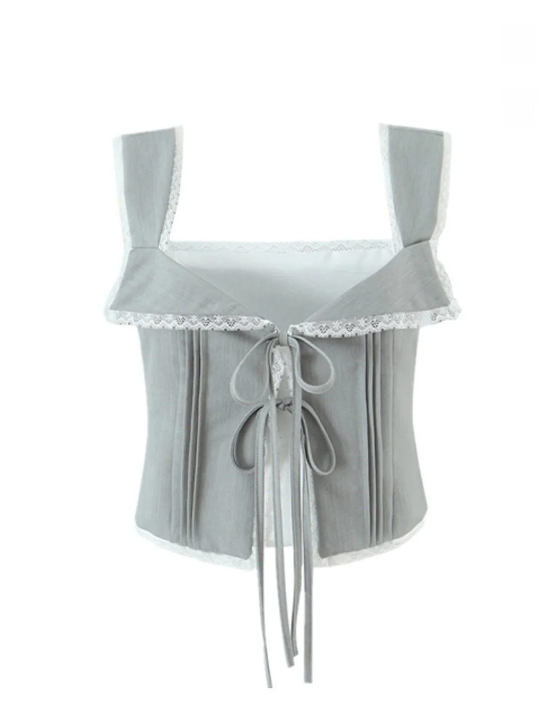 

Cute ort American Girl Sle Lace Trim Splice Front Rope Tie Strap Base Slimming Top Street Sle Fitted Single Piece ...