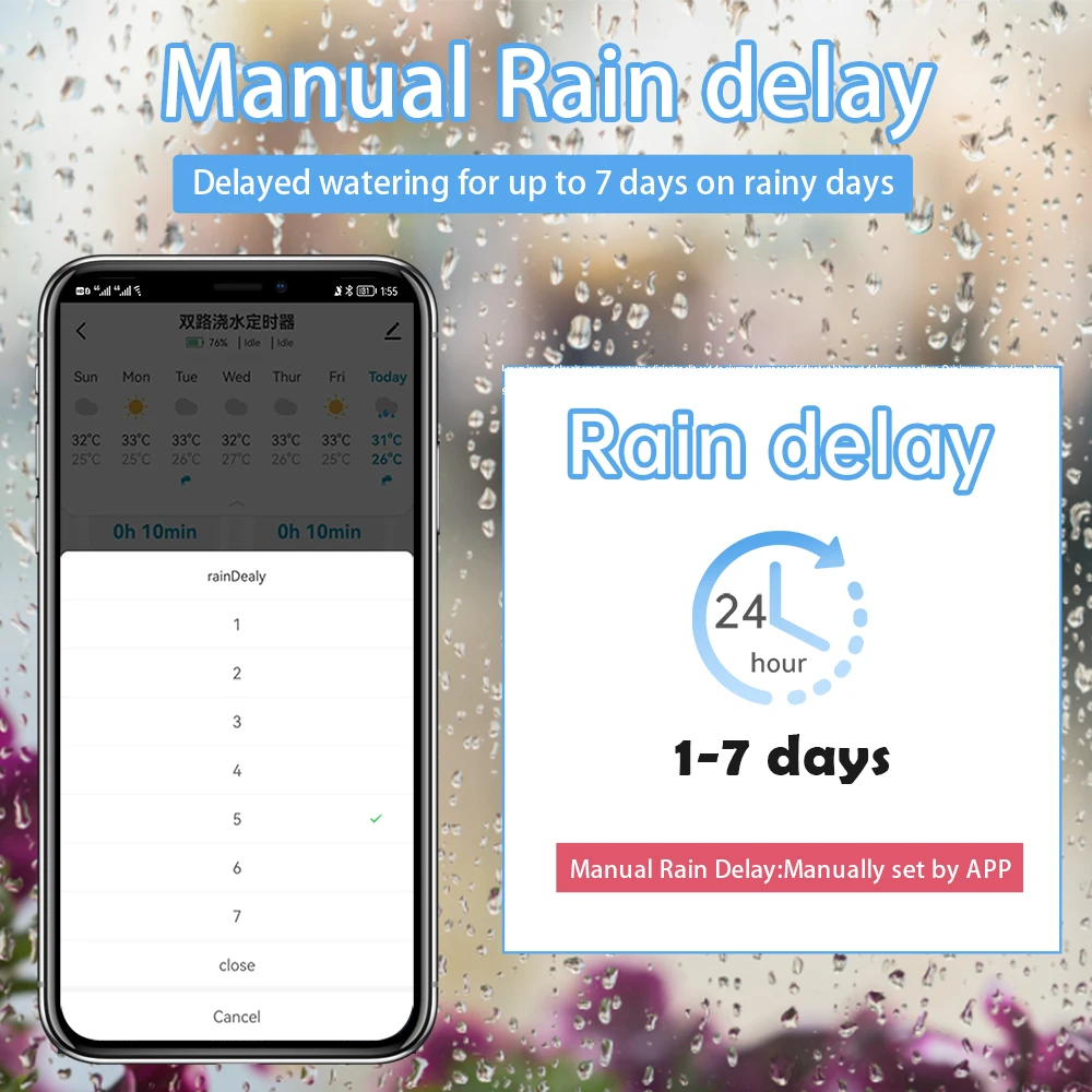 WIFI & ZIGBEE Smart 2 Zone Watering Timer Garden Automatic Irrigation System Drip Sprinkler Controller Valve Smart Life Tuya