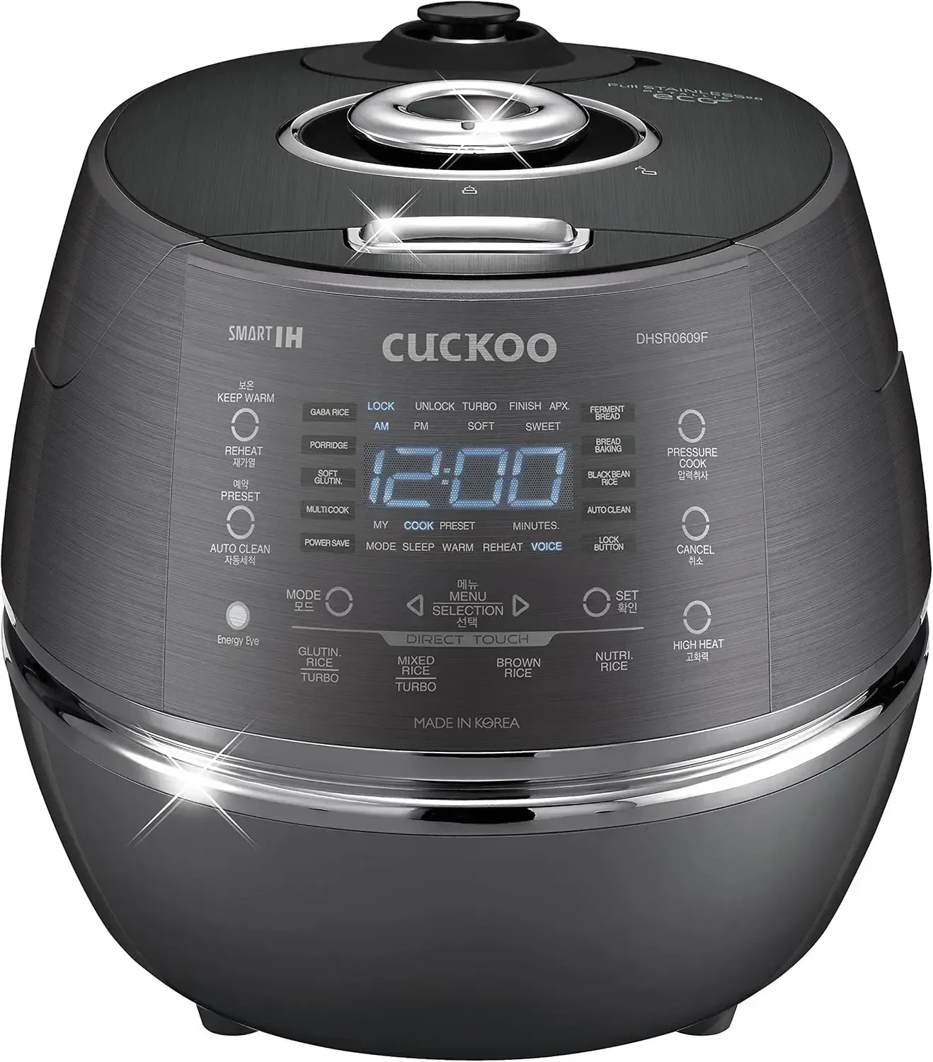 CUCKOO CRP-DHSR0609FD 6-Cup (Uncooked) / 12-Cup (Cooked) Induction Heating Pressure Rice Cooker with Nonstick Inner Pot, 21