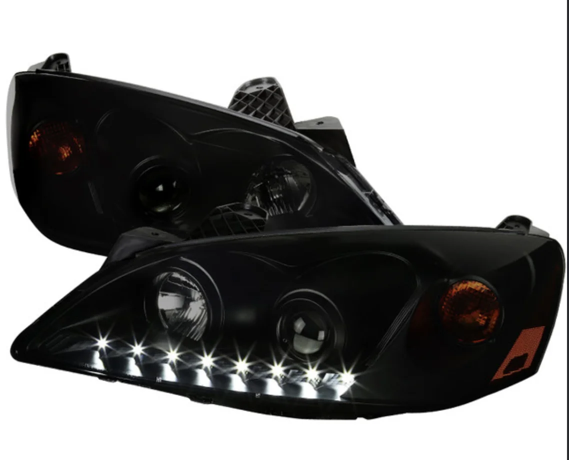 Hot-selling Front light Projector Headlights w/ LED Light Strip  FOR 2005-2010 Pontiac G6 (black / smoke)