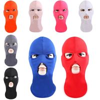 Windproof 3 Hole Full Face Mask Sunscreen Breathable Fabric Balaclava Hood Helmet Liner Cycling Mask Outdoor