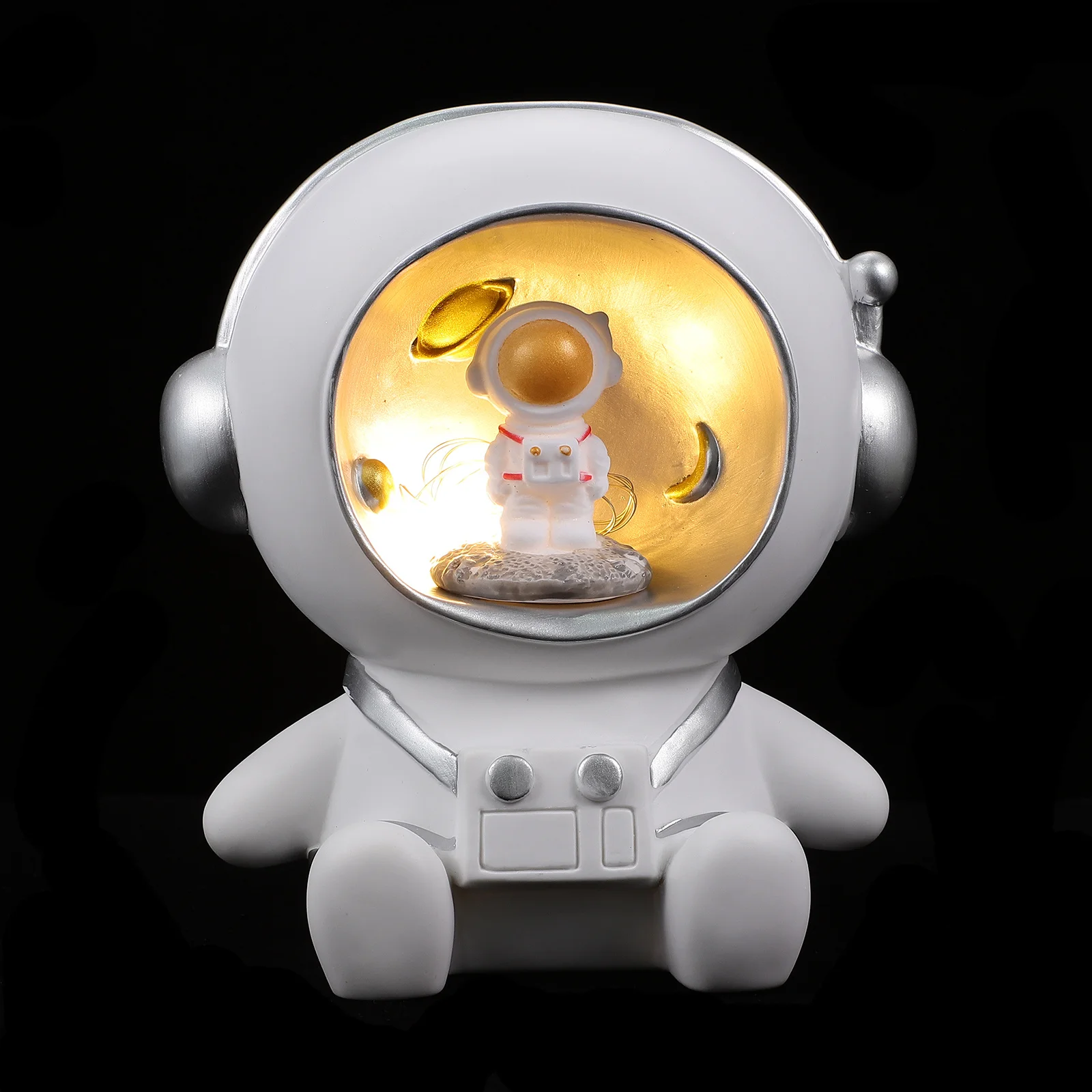 

1Pcs Space Boy Night Light Piggy Bank Unique Astronaut Money Box for Room Home Office Study Decorative Luminous Saving Can Gift