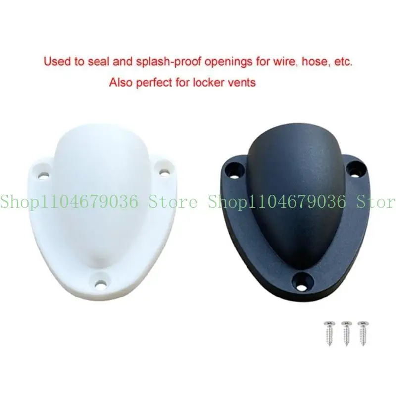 652F Marine Wire Cable Vent Cover Clam Shell Vent with Mounting Screws Ventilator Through Vents for Boat Outlet Yacht Kayak