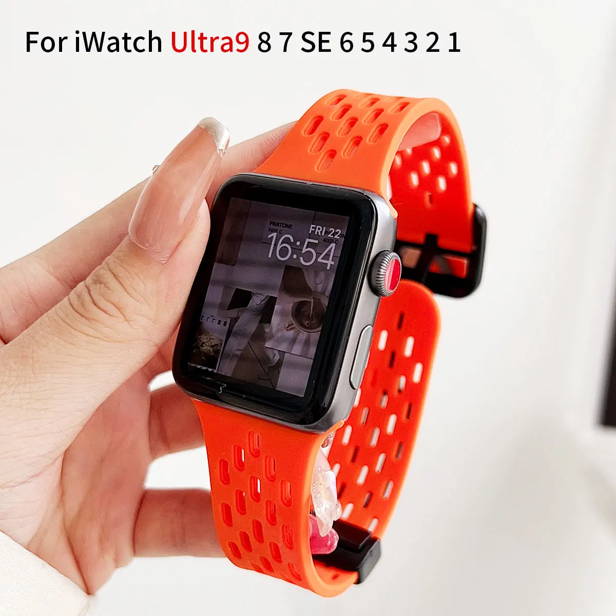 Breathable Hole band for Apple Watch 49mm 38mm-45mm models for Iwatch Series SE 8 9 7 6 5 4 Ultra Fashion Sports band