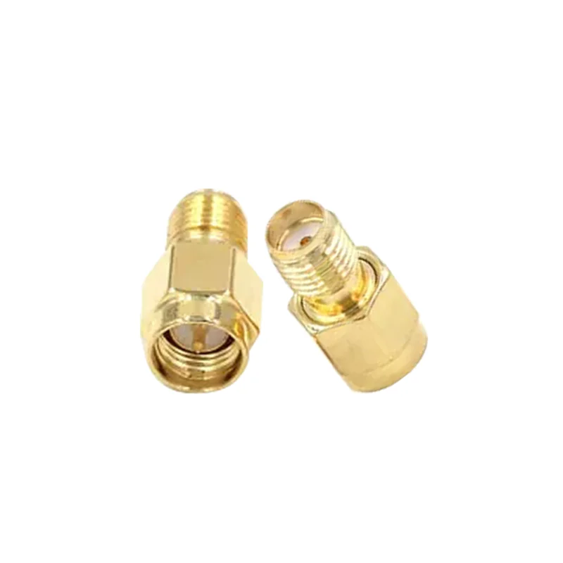 10pcs SMA Male To SMA Female RF Coaxial Connector Brass Adapter for Wifi Antenna Cable