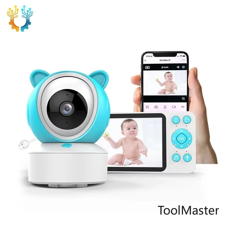 20265 Inch HD 720P WiFi Smart Home Wireless Intercom Two Way Talk Security Indoor Baby Monitor With Pan-Tilt And Temperature Sen