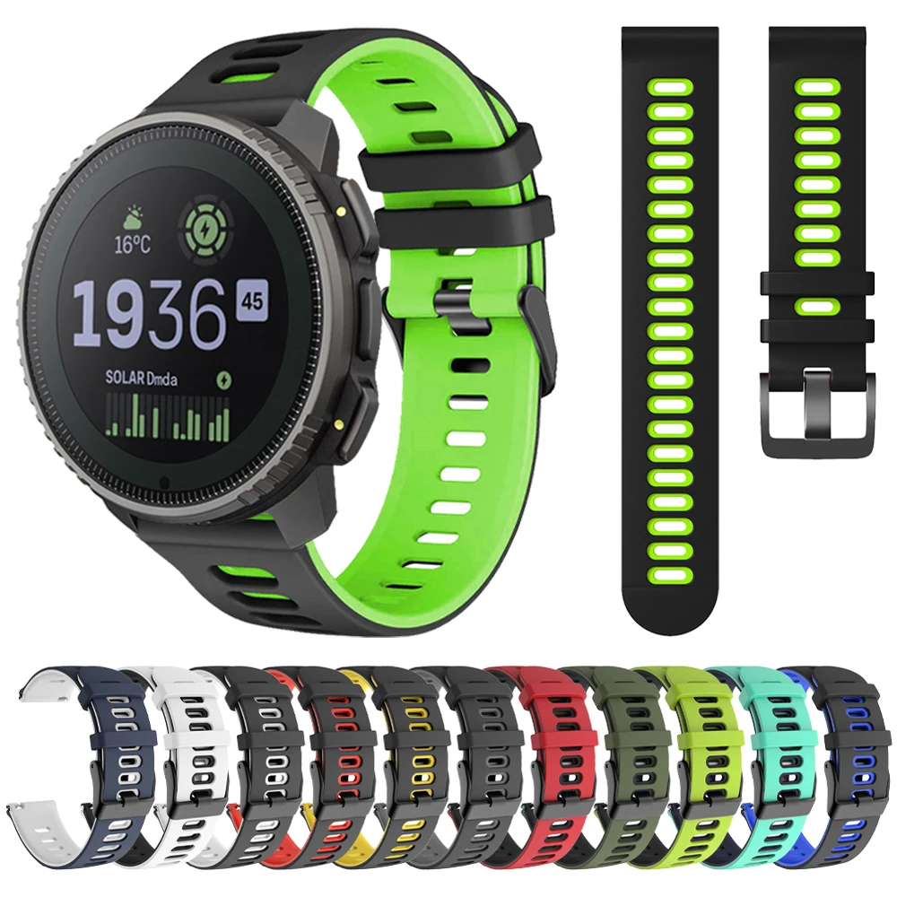 

Ремешок силиконовый спортивный для SUUNTO VERTICAL 9 5 Peak DLC/PRO 3, мягкий воздухопроницаемый браслет для фитнес-браслета SUUNTO RACE, 20 22 мм