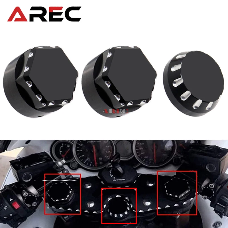 

Motorcycle Accessories CNC Front Fork Covers Triple Tree Stem Yoke Cap For SUZUKI GSX1300R HAYABUSA 2008-2020