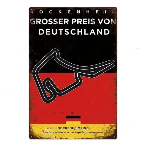 Hockenheimring Crosser Preis Von Deutschland Blechschild Lotus-Ford Art